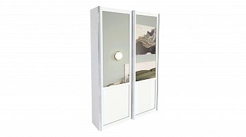 Гардеробная Keep (Кип), слайдинг, модуль 075*236*035, набор 3, цвет Белый + Дверь МДФ 1.3 Белый