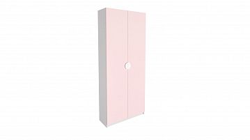 Гардеробная Keep (Кип), распашная, модуль 100*236*035, набор 3, цвет Белый + Дверь ЛДСП Светло-розовый